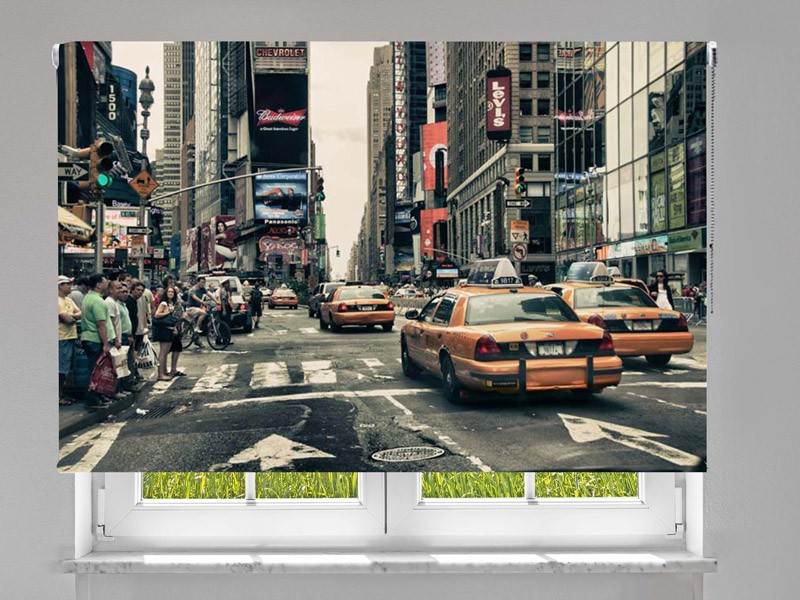 Estor enrollable FOTOGRAFIA taxis nueva york