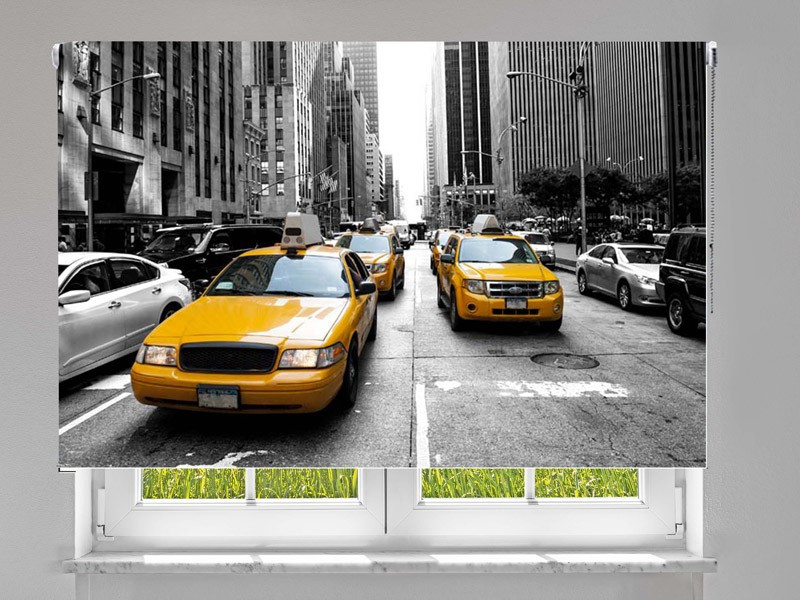 Estor enrollable FOTOGRAFIA new york taxis