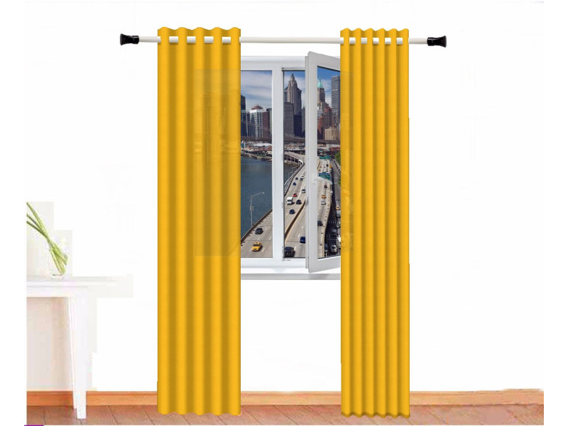 Cortina decorativa AMON Algodón Color Oro Loneta