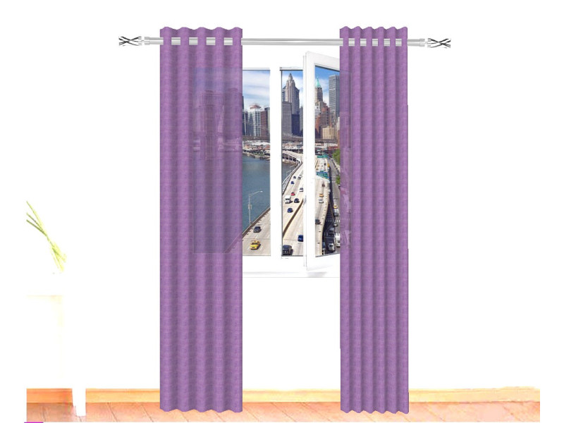Cortina visillo ISIS lino natural color ultra violet