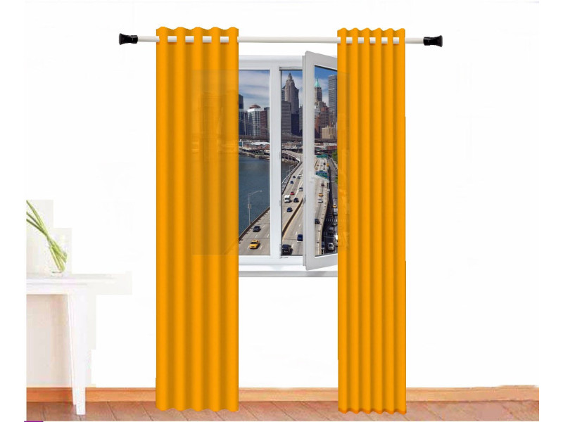 Cortina decorativa AMON Algodón Color Naranja Llama Loneta