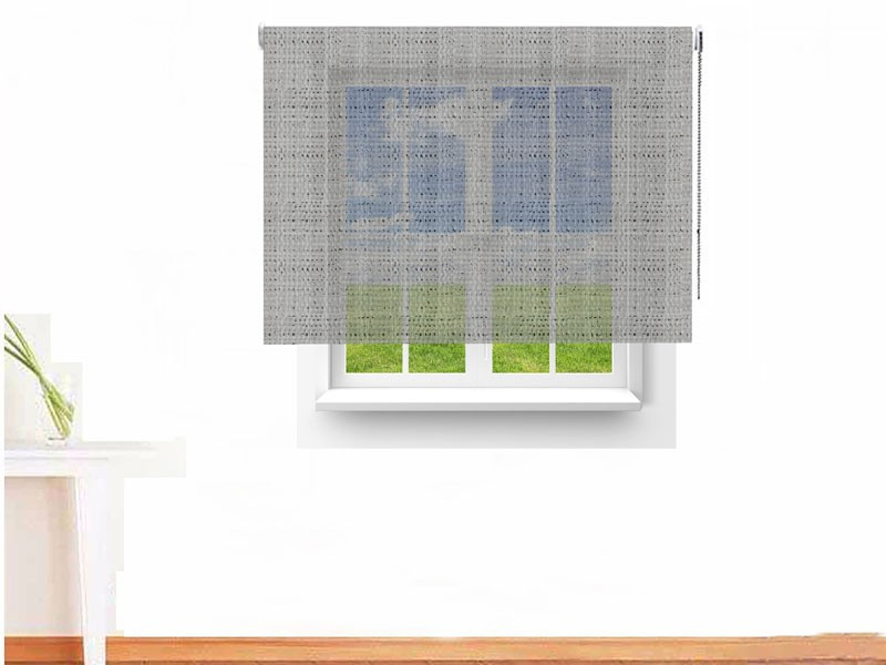 Estor enrollable Screen BICOLOR ignífugo plata perla