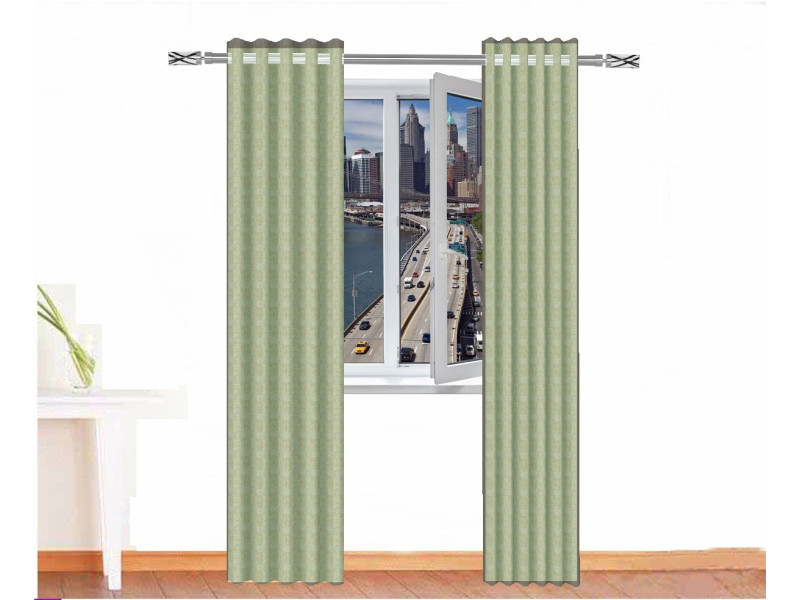 Cortina visillo lino OSIRIS color plata