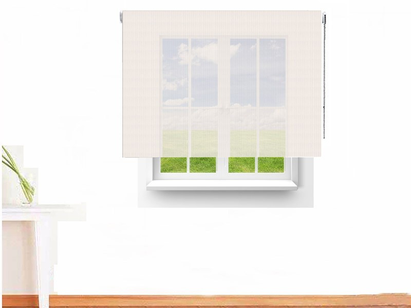 Estor enrollable Screen 3500 ignífugo color blanco lino 