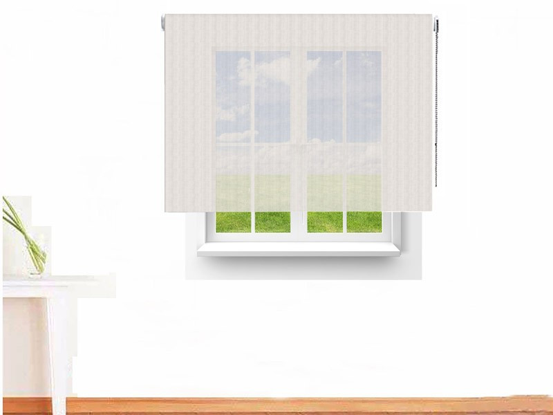Estor enrollable Screen 3500 ignífugo color blanco oro
