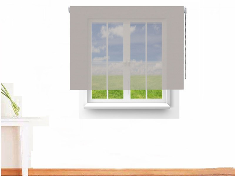 Estor enrollable Screen 3500 ignífugo color gris perla gris oscuro