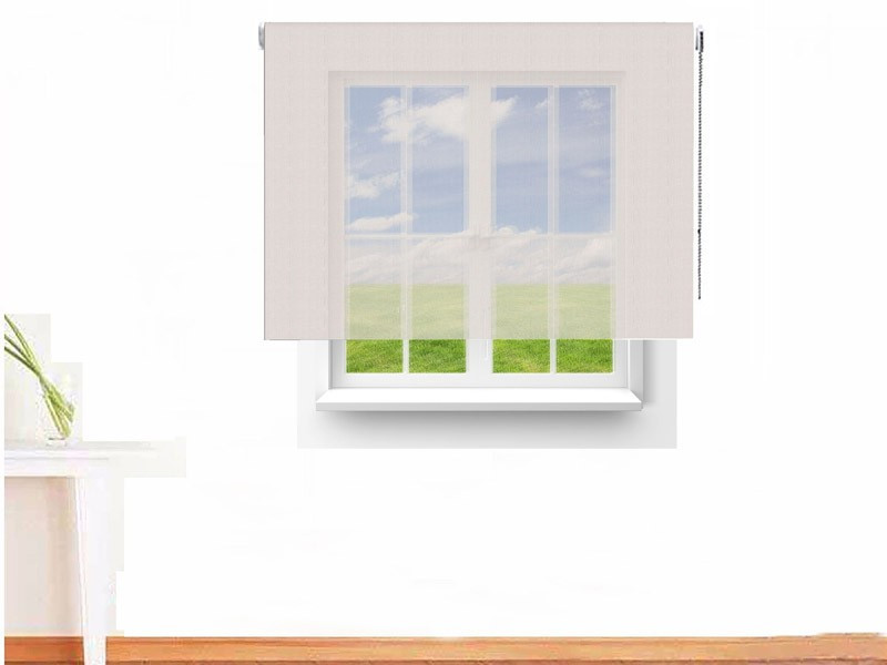 Estor enrollable Screen 3500 ignífugo color blanco gris plata