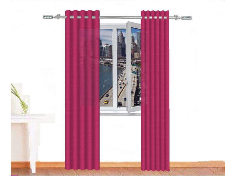 Cortina decorativa AMON Algodón Color Fucsia Loneta