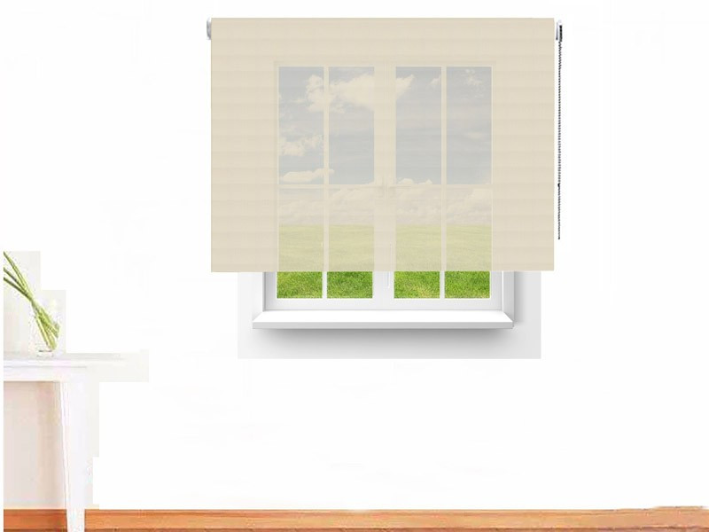Estor enrollable Screen 5000 ignífugo factor apertura 5,5% color blanco lino