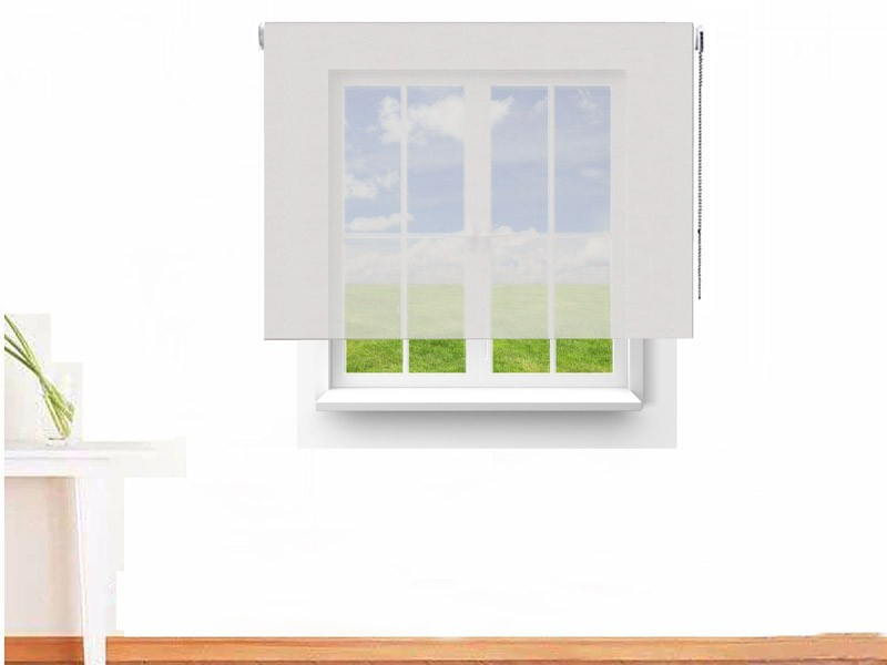 Estor enrollable Screen 5000 ignífugo factor apertura 5,5% color blanco gris perla