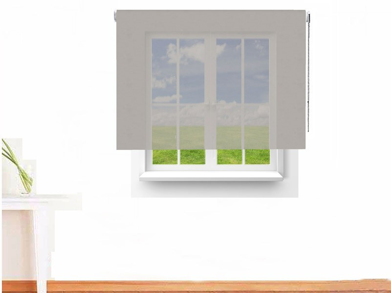 Estor enrollable Screen 5000 ignífugo factor apertura 5,5% color gris perla