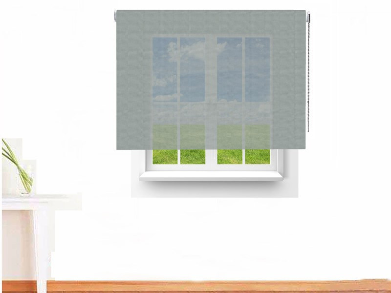 Estor enrollable Screen 5000 ignífugo factor apertura 5,5% color gris perla gris oscuro