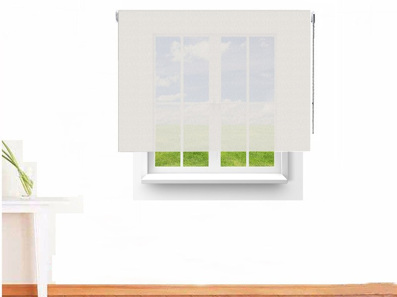 Estor enrollable Screen 6000 ignífugo color blanco gris perla