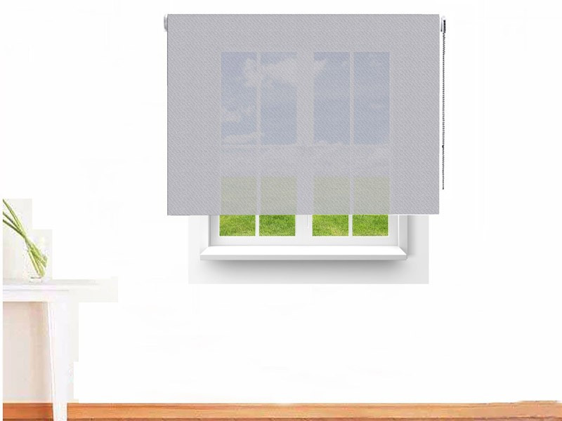 Estor enrollable Screen 6000 ignífugo color gris oscuro blanco