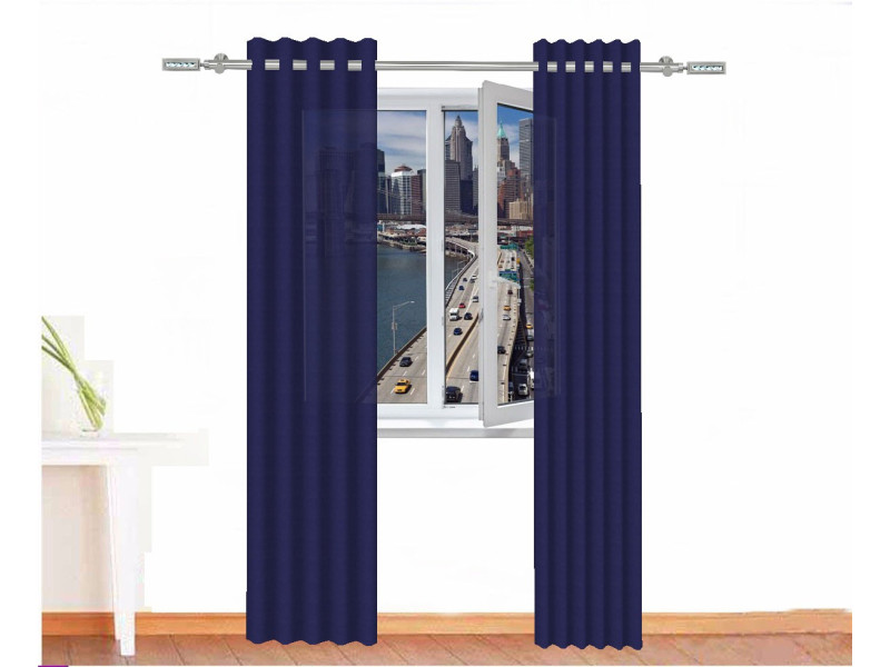Cortina decorativa AMON Algodón Color Azul Orcela Loneta