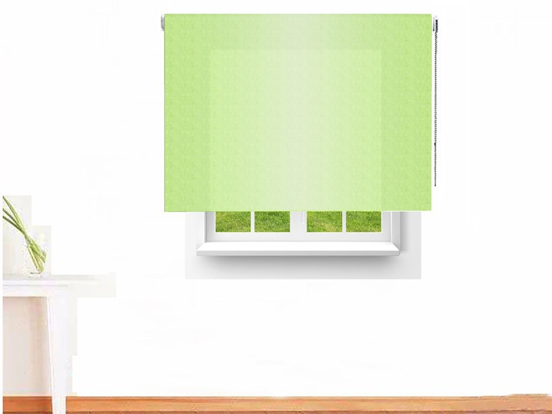 Estor enrollable traslúcido MIAMI color verde pastel