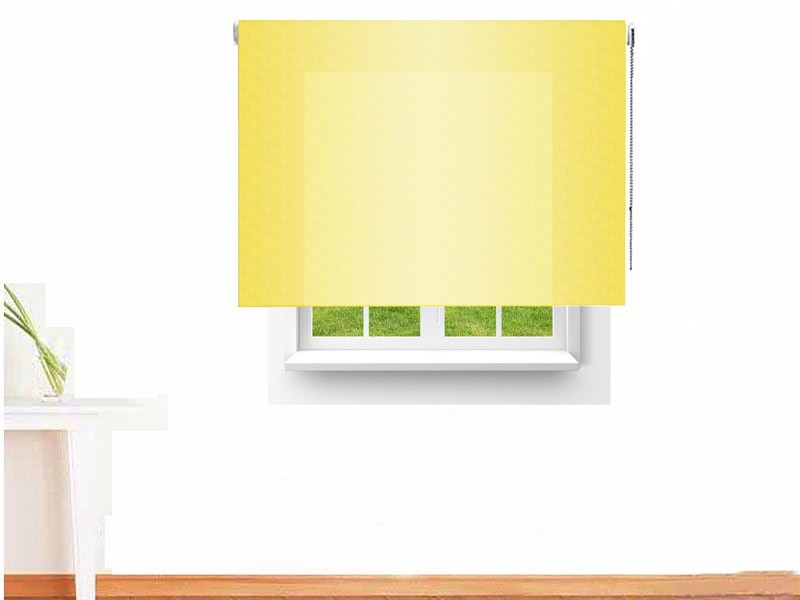 Estor enrollable traslúcido MIAMI color amarillo huevo