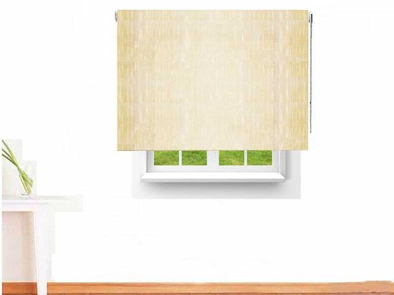 Estor enrollable traslúcido SHANTUNG color ocre