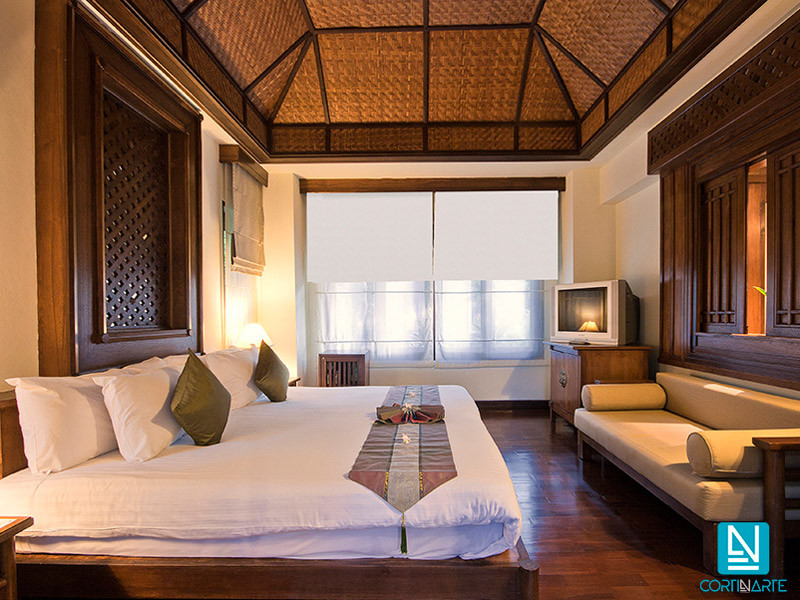 Estor enrollable opaco JUPITER blanco blanco óptico