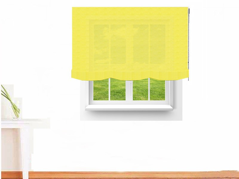 Estor paqueto decorativo AMON color amarillo pastel