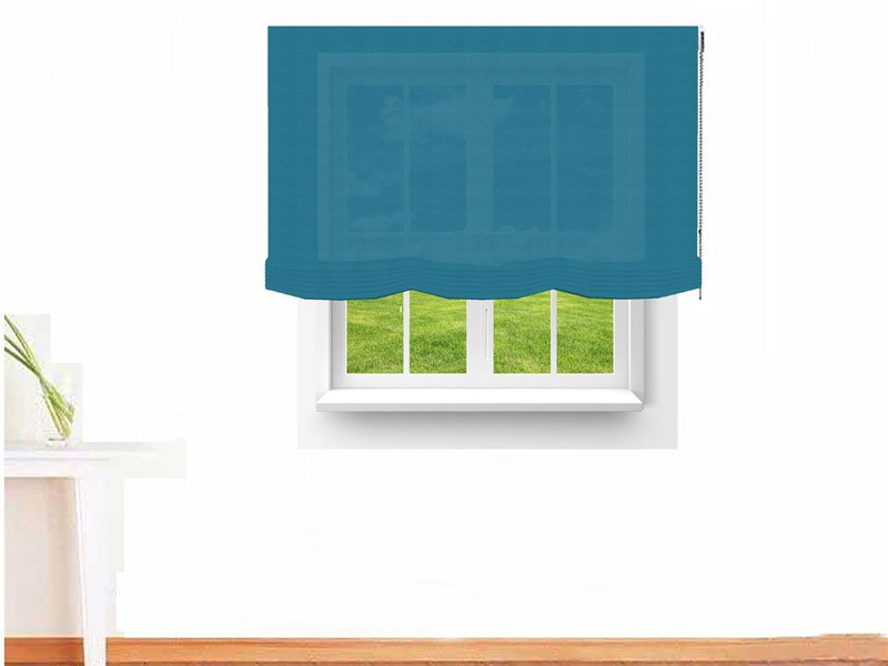 Estor paqueto decorativo AMON color azul cerúleo