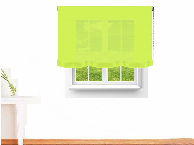 Estor paqueto decorativo AMON color verde amarillo