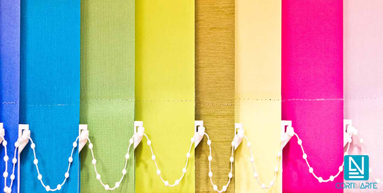 CORTINAS DE LAMAS VERTICALES TRASLÚCIDAS COLORES