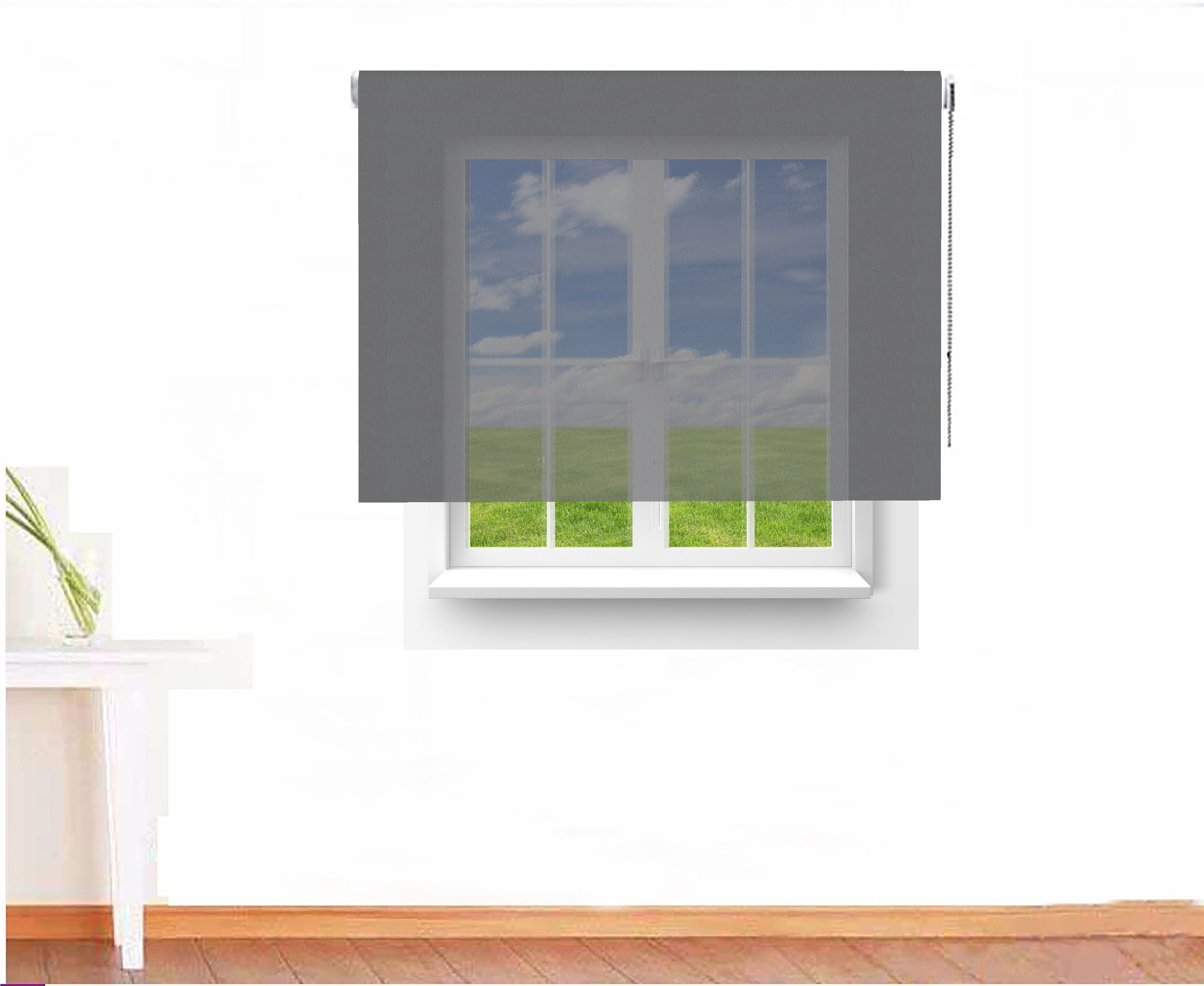 ESTOR ENROLLABLE SCREEN 3500 IGN÷FUGO COLOR GRIS PERLA-GRIS OSCURO