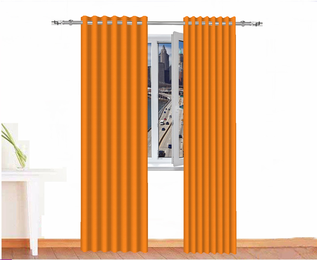 CORTINA OPACA SOBEK IGNÍFUGA COLOR NARANJA ROJIZO