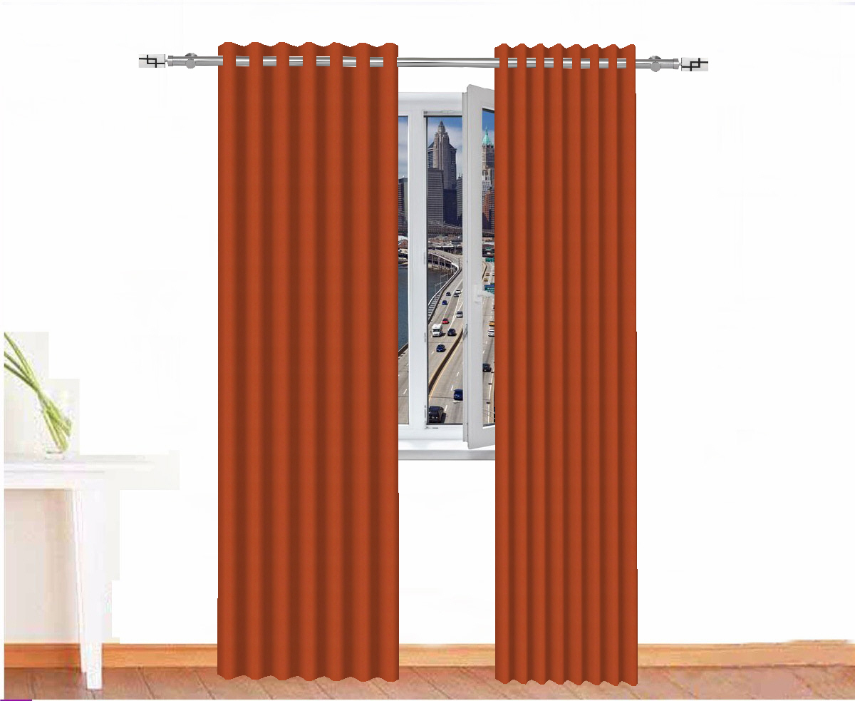 CORTINA OPACA SOBEK IGNÍFUGA COLOR NARANJA CAQUI