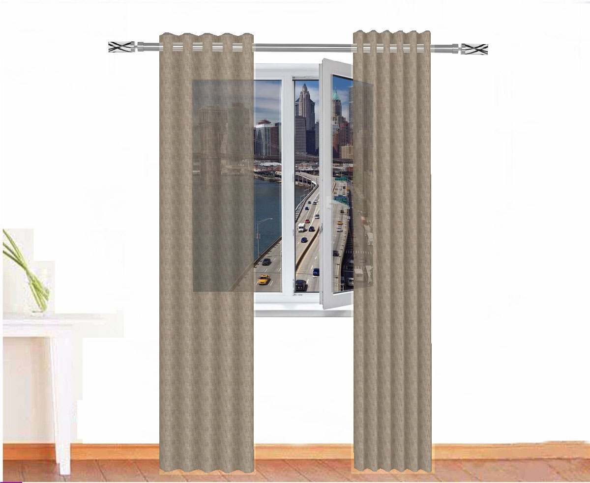CORTINA VISILLO RA COLOR MARRÓN BEIGE