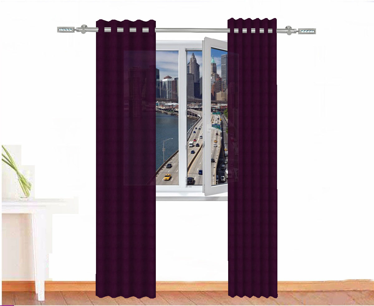 CORTINA DECORATIVA SEJMET COLOR MORADO BERENJENA