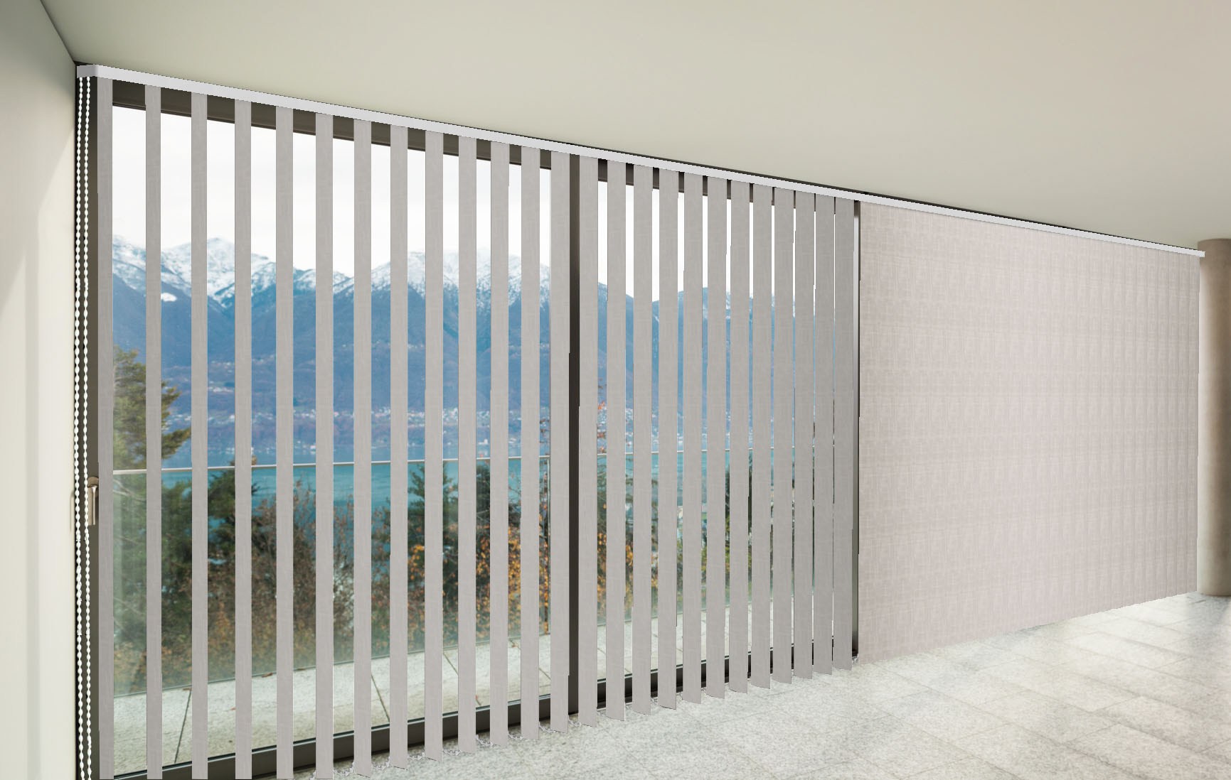 CORTINAS VERTICALES TRASLÚCIDO SHANTUNG COLOR GRIS CENIZA CORTINARTE