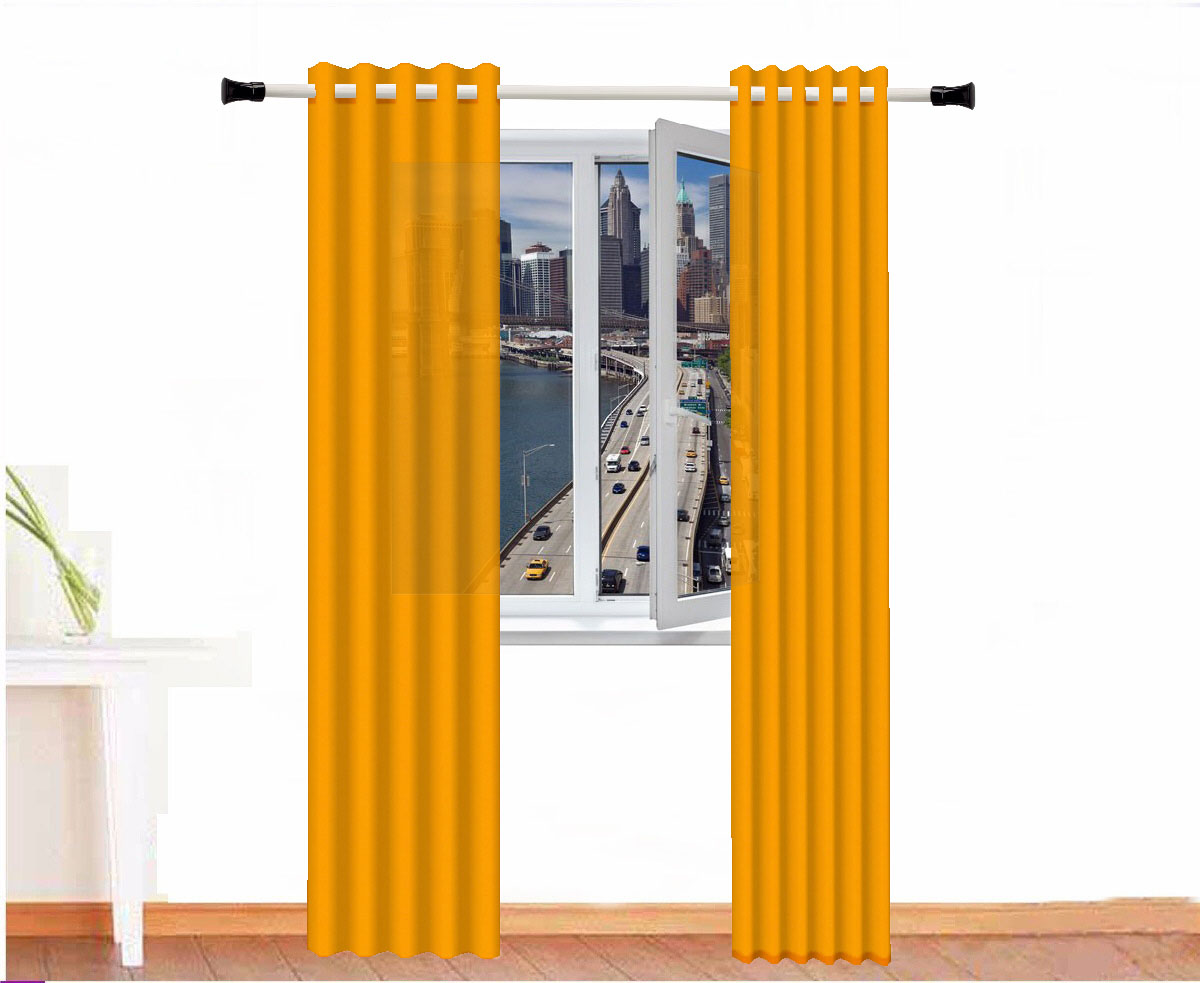 CORTINA DECORATIVA AMON ALGODÓN COLOR NARANJA LLAMA