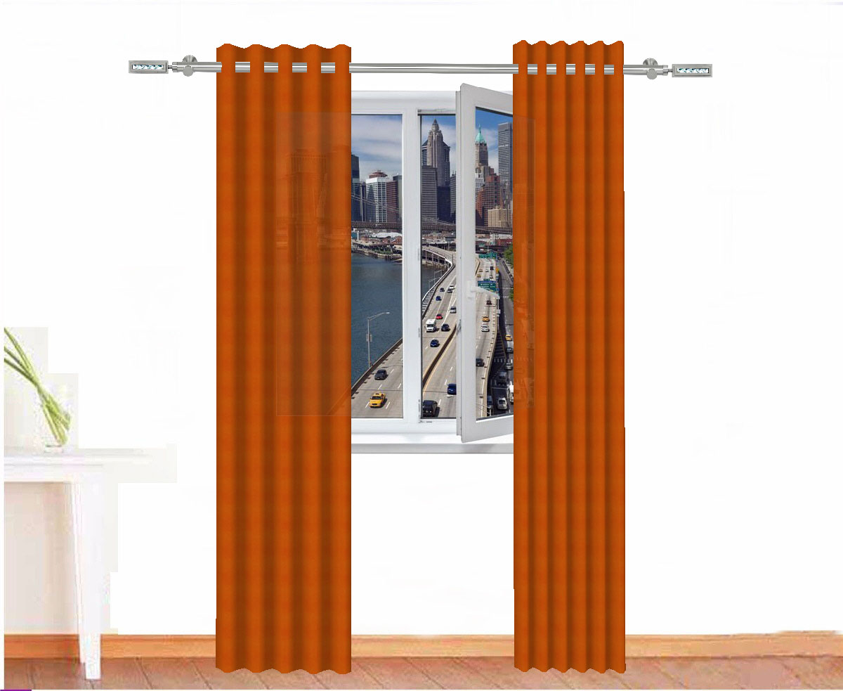 CORTINA DECORATIVA SEJMET COLOR NARANJA CALABAZA