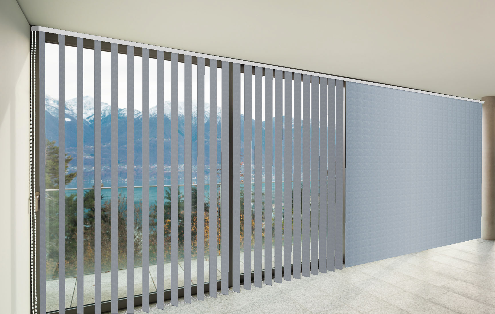 CORTINAS VERTICALES TRASLÚCIDO SHANTUNG COLOR AZUL ZAFIRO CORTINARTE