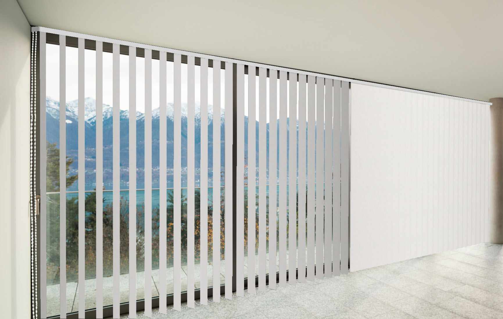 CORTINAS VERTICALES TRASLÚCIDO SHANTUNG COLOR BLANCO NAVAJO CORTINARTE