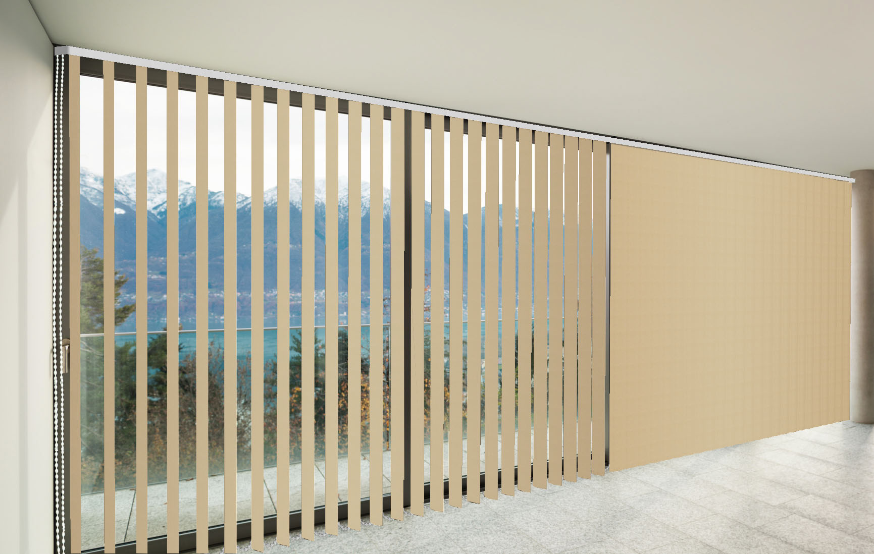 CORTINAS DE LAMAS VERTICALES TRASLÚCIDAS MIAMI COLOR ARENA