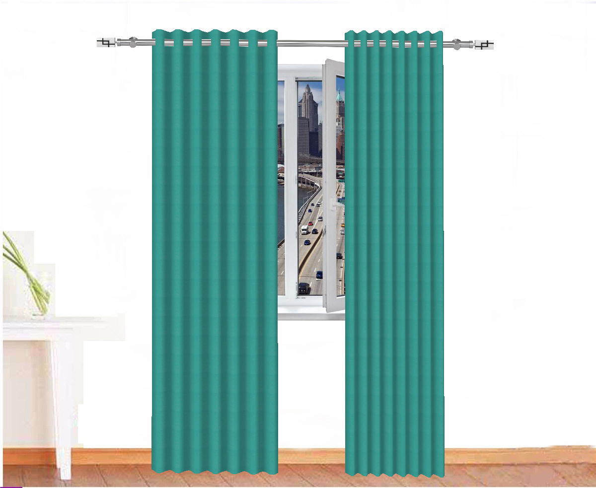 CORTINA OPACA HELIOS IGNÍFUGO COLOR AZUL TURQUESA CORTINARTE