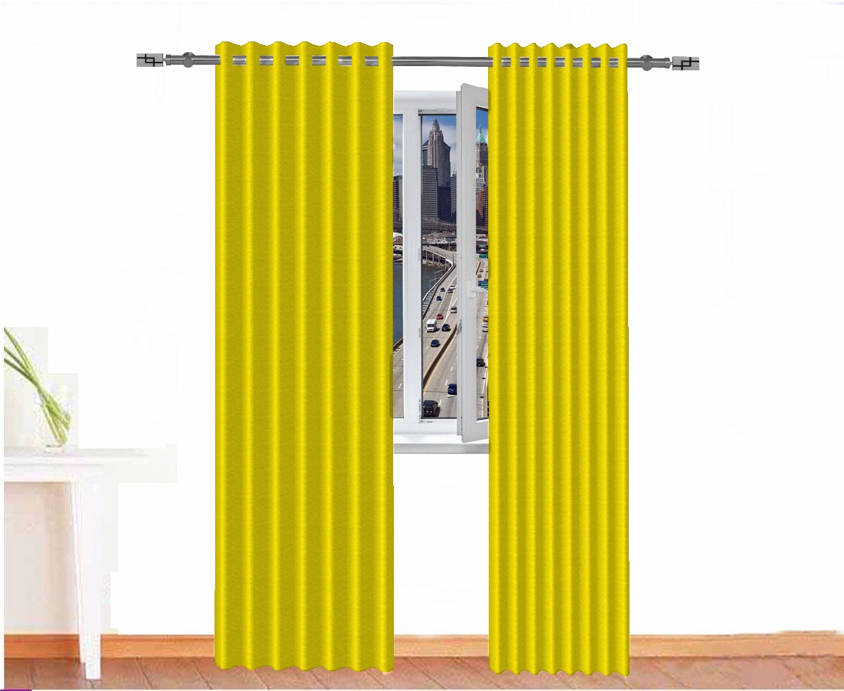 CORTINAS OPACAS PARA HABITACIONES BASTET COLOR AMARILLO VERDOSO