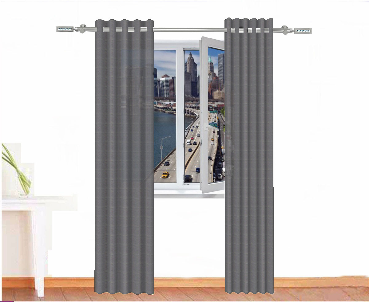 CORTINA DECORATIVA SEJMET COLOR GRIS ACORAZADO