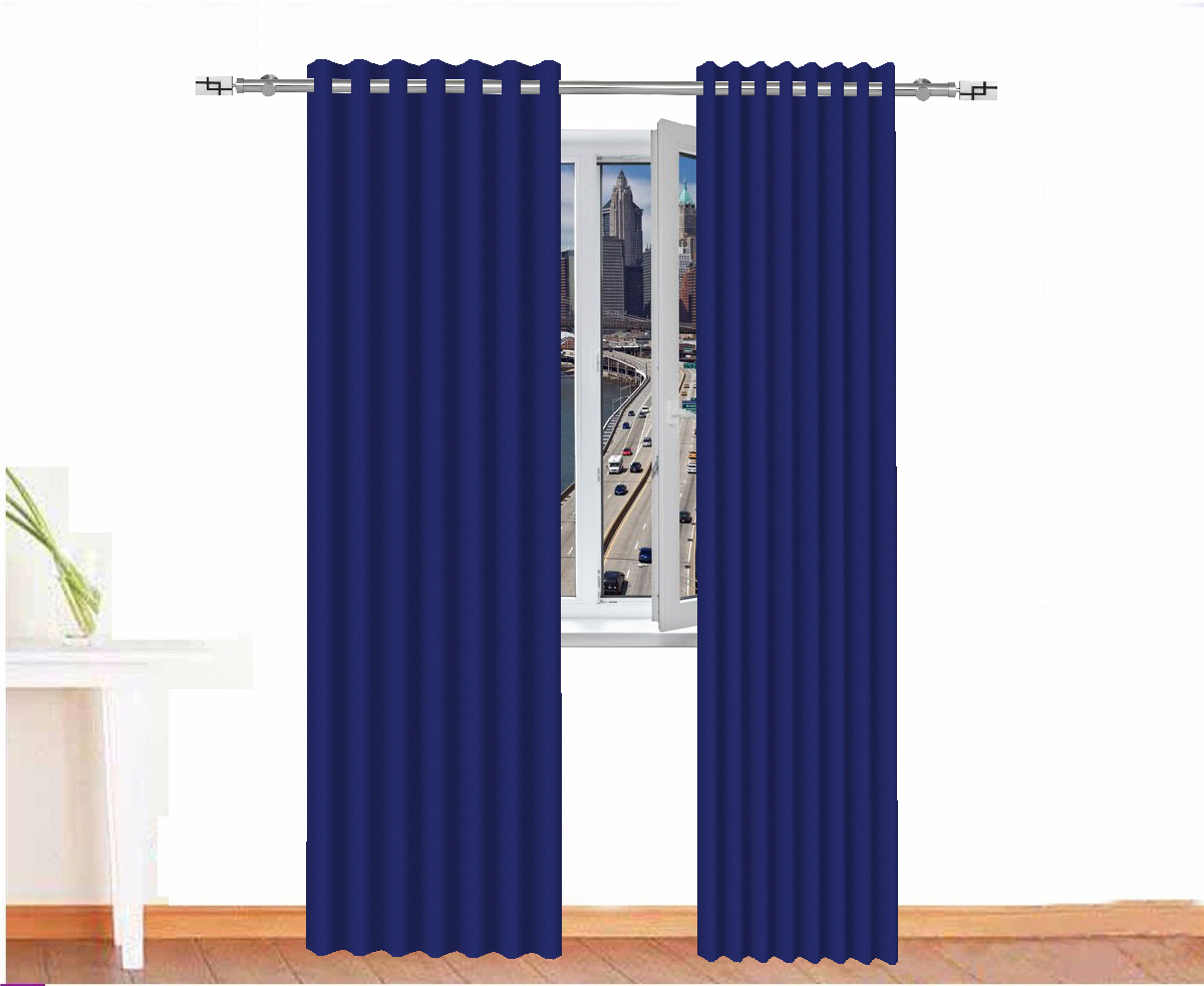 CORTINA OPACA HELIOS IGNÍFUGO COLOR AZUL ÍNDIGO CORTINARTE