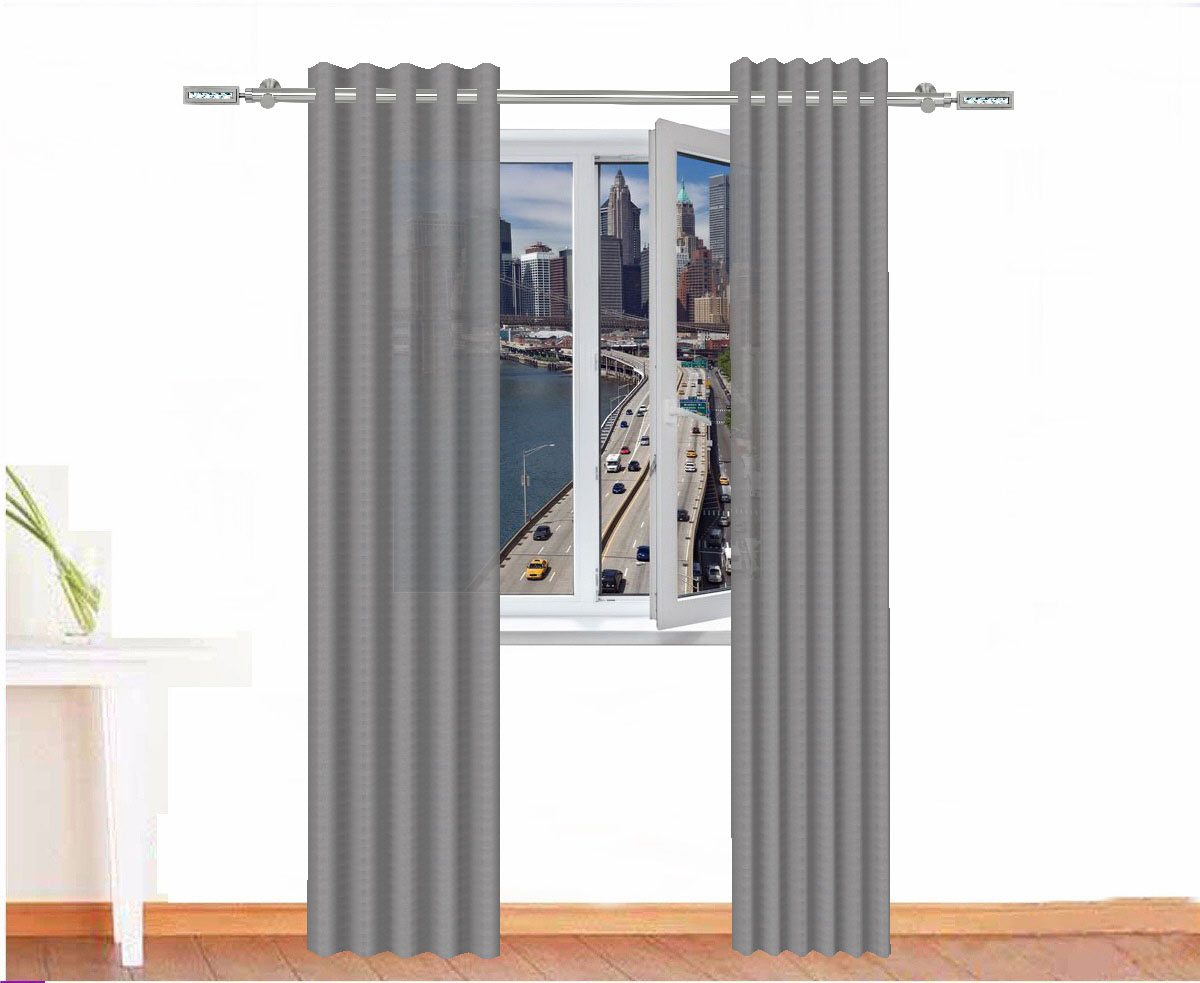 CORTINA DECORATIVA SEJMET COLOR GRIS CLARO