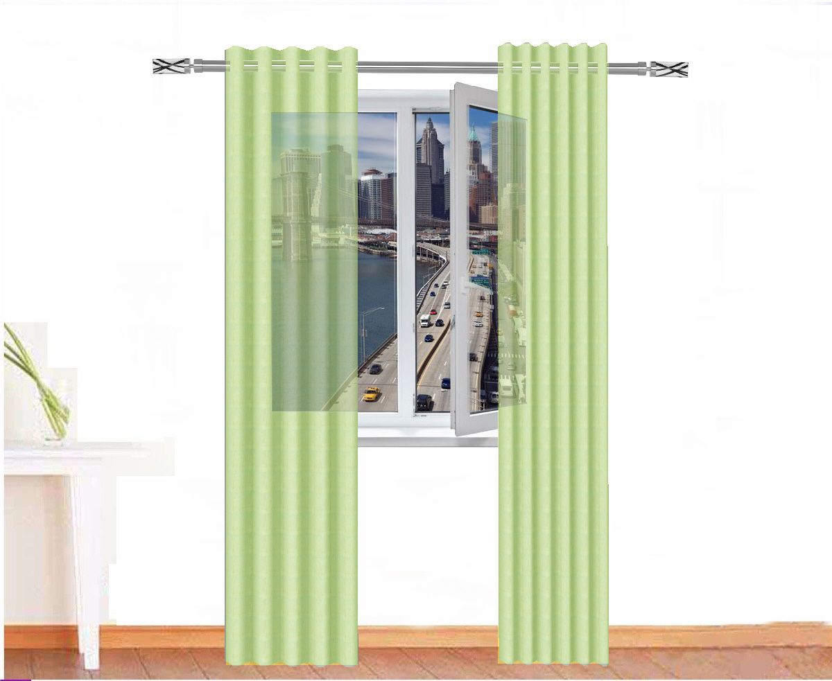 CORTINA VISILLO ANUBIS LINO COLOR VERDE PASTEL CORTINARTE