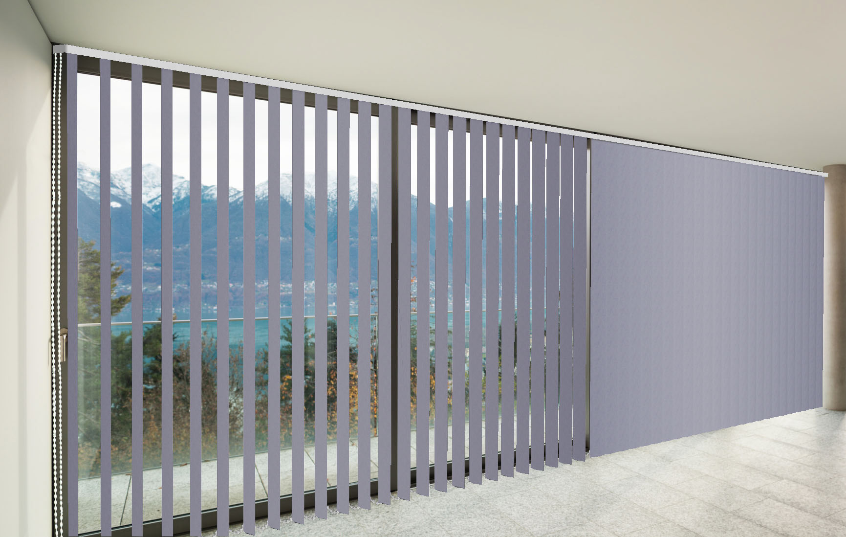 CORTINAS DE LAMAS VERTICALES TRASLÚCIDO MIAMI COLOR AZUL ANCIANO-052