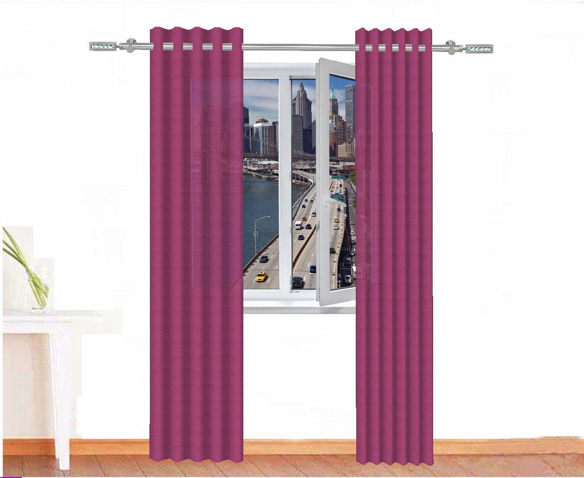 CORTINA DECORATIVA AMON ALGODÓN COLOR MAGENTA