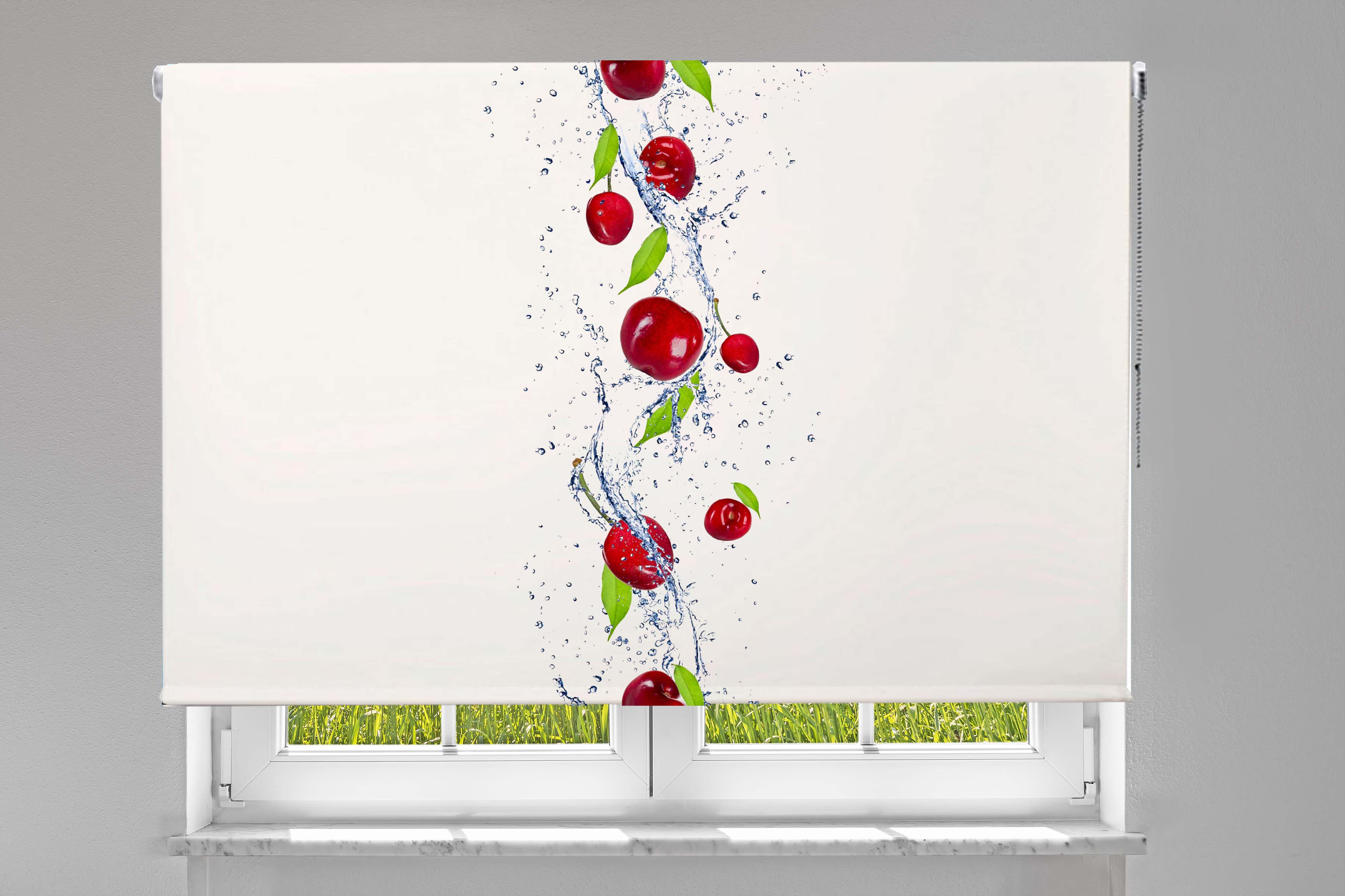 ESTOR ENROLLABLE SERIGRAFIADO COCINA LLUVIA DE CEREZAS CORTINARTE