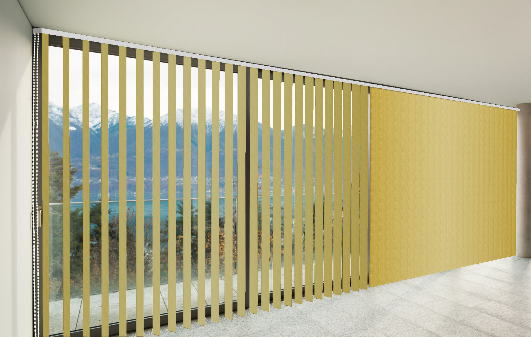 CORTINAS DE LAMAS VERTICALES TRASLÚCIDAS MIAMI COLOR NARANJA CAQUI