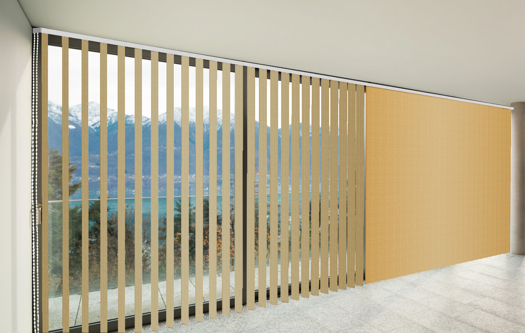 CORTINAS DE LAMAS VERTICALES TRASLÚCIDAS MIAMI COLOR SALMÓN