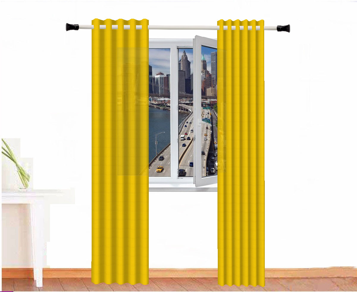 CORTINA DECORATIVA ZEUS COLOR AMARILLO CANARIO